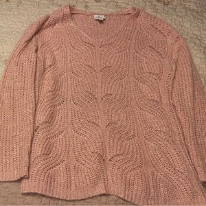 Pink knitted sweater